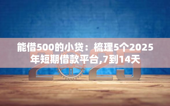 能借500的小贷：梳理5个2025年短期借款平台,7到14天