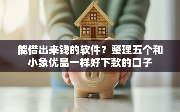 能借出来钱的软件？整理五个和小象优品一样好下款的口子