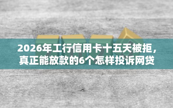 2026年工行信用卡十五天被拒，真正能放款的6个怎样投诉网贷平台推荐