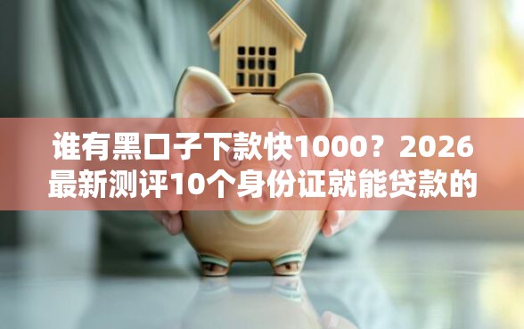 谁有黑口子下款快1000？2026最新测评10个身份证就能贷款的平台