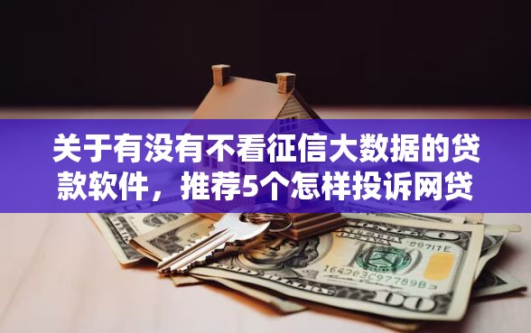 关于有没有不看征信大数据的贷款软件，推荐5个怎样投诉网贷平台给你