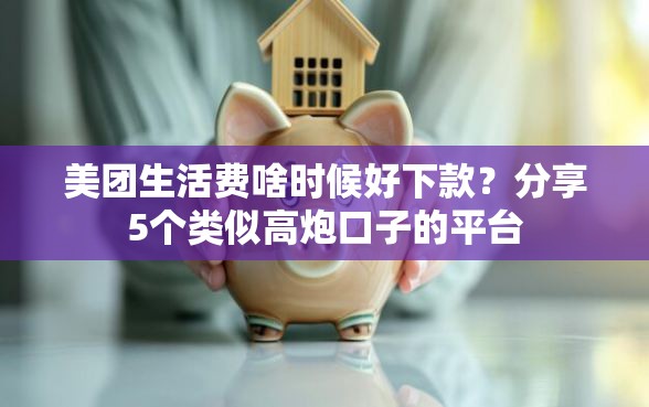 美团生活费啥时候好下款？分享5个类似高炮口子的平台