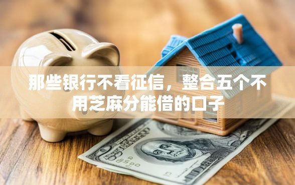那些银行不看征信，整合五个不用芝麻分能借的口子