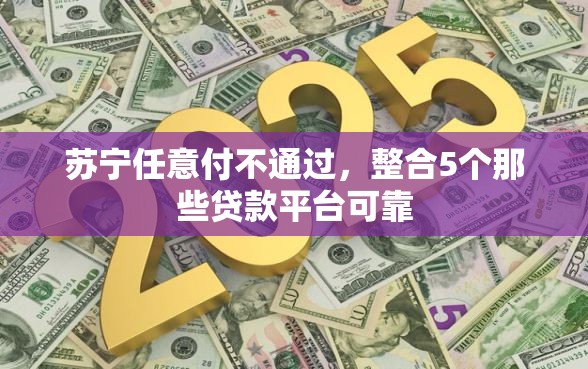 苏宁任意付不通过，整合5个那些贷款平台可靠