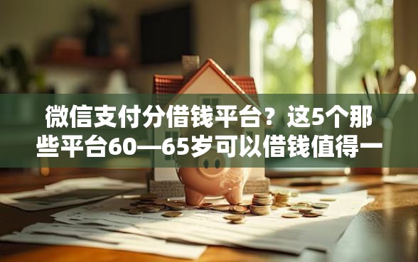 微信支付分借钱平台？这5个那些平台60—65岁可以借钱值得一试