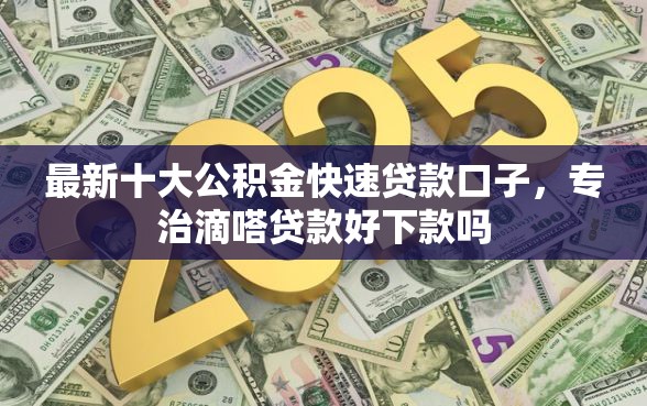 最新十大公积金快速贷款口子，专治滴嗒贷款好下款吗