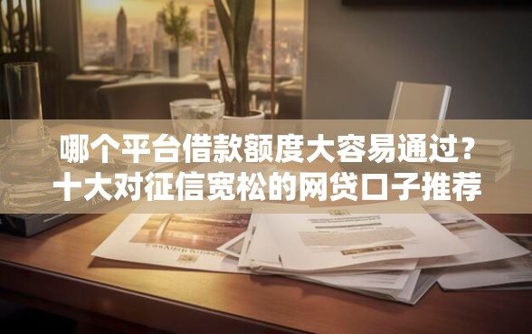 哪个平台借款额度大容易通过？十大对征信宽松的网贷口子推荐