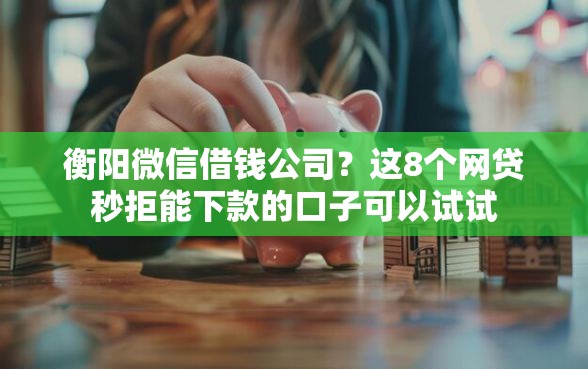 衡阳微信借钱公司？这8个网贷秒拒能下款的口子可以试试