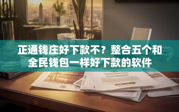 正通钱庄好下款不？整合五个和全民钱包一样好下款的软件