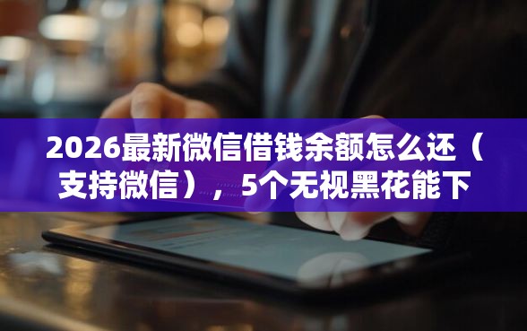 2026最新微信借钱余额怎么还（支持微信），5个无视黑花能下款一万元口子无私分享