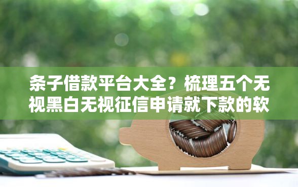 条子借款平台大全？梳理五个无视黑白无视征信申请就下款的软件