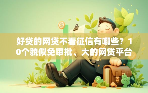好贷的网贷不看征信有哪些？10个貌似免审批、大的网贷平台合集