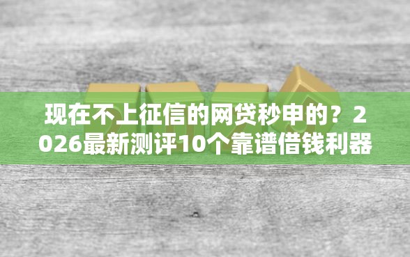 现在不上征信的网贷秒申的？2026最新测评10个靠谱借钱利器