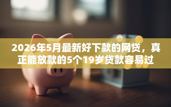 2026年5月最新好下款的网贷，真正能放款的5个19岁贷款容易过审批的平台推荐