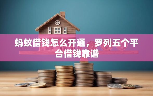 蚂蚁借钱怎么开通，罗列五个平台借钱靠谱