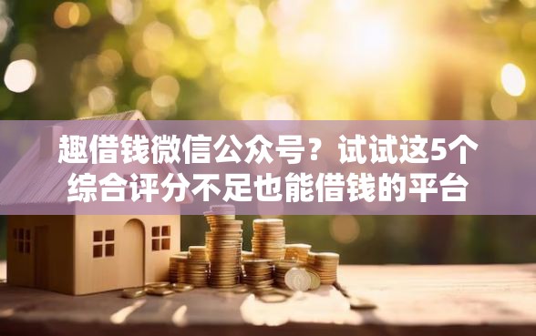 趣借钱微信公众号？试试这5个综合评分不足也能借钱的平台