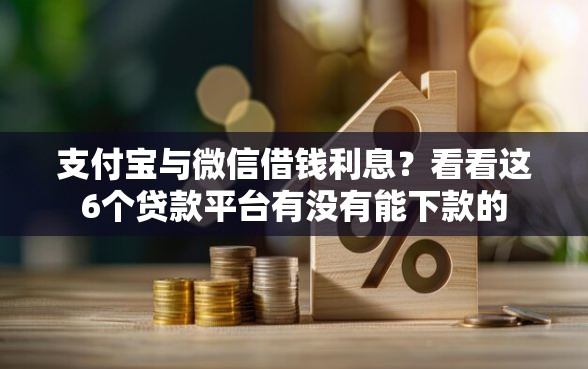 支付宝与微信借钱利息？看看这6个贷款平台有没有能下款的
