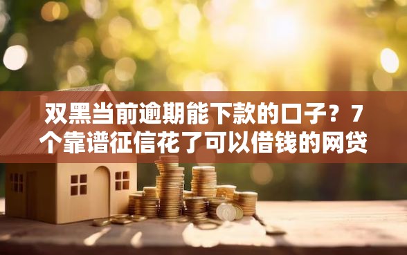双黑当前逾期能下款的口子？7个靠谱征信花了可以借钱的网贷软件推荐