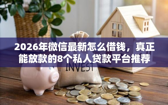 2026年微信最新怎么借钱，真正能放款的8个私人贷款平台推荐