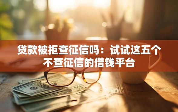 贷款被拒查征信吗：试试这五个不查征信的借钱平台