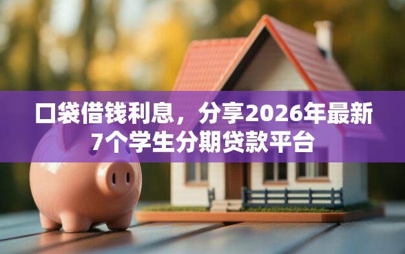 口袋借钱利息，分享2026年最新7个学生分期贷款平台