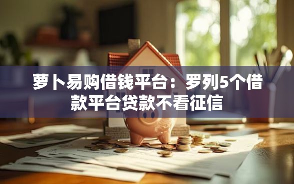 萝卜易购借钱平台：罗列5个借款平台贷款不看征信