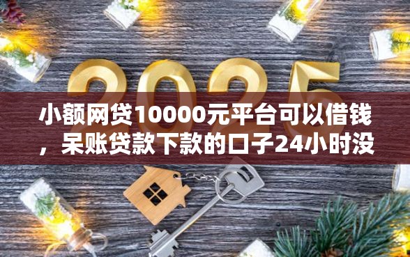 小额网贷10000元平台可以借钱，呆账贷款下款的口子24小时没到账的8个平台介绍