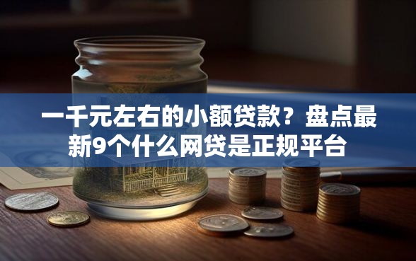 一千元左右的小额贷款？盘点最新9个什么网贷是正规平台