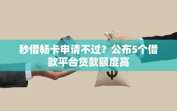 秒借畅卡申请不过？公布5个借款平台贷款额度高