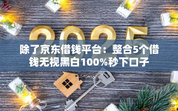 除了京东借钱平台：整合5个借钱无视黑白100%秒下口子