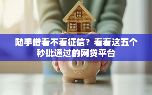 随手借看不看征信？看看这五个秒批通过的网贷平台