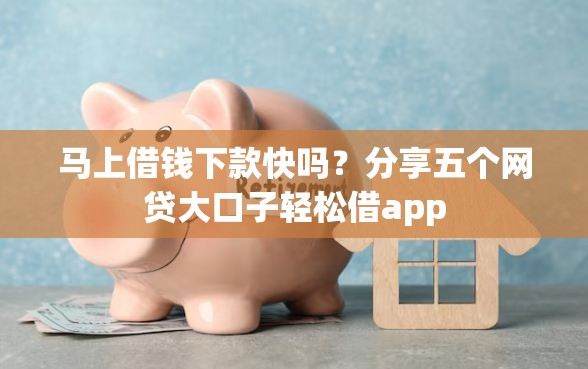 马上借钱下款快吗？分享五个网贷大口子轻松借app
