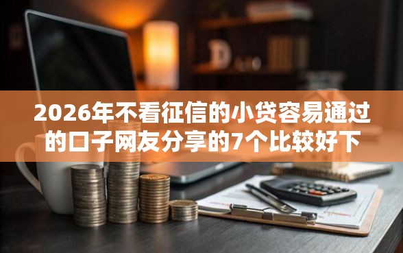 2026年不看征信的小贷容易通过的口子网友分享的7个比较好下款的网贷平台我觉得不错！