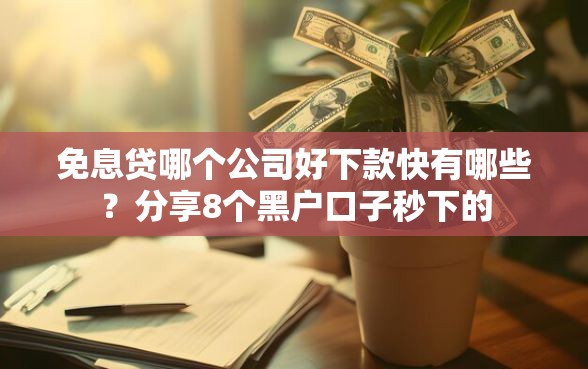 免息贷哪个公司好下款快有哪些?分享8个黑户口子秒下的 免息贷哪个公司好下款快有哪些?分享8个黑户口子秒下的