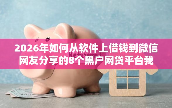 2026年如何从软件上借钱到微信网友分享的8个黑户网贷平台我觉得不错！