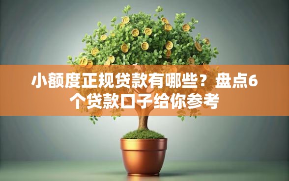 小额度正规贷款有哪些？盘点6个贷款口子给你参考