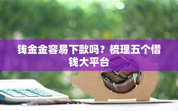 钱金金容易下款吗？梳理五个借钱大平台