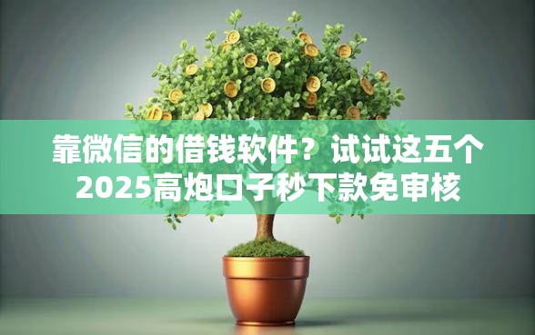 靠微信的借钱软件？试试这五个2025高炮口子秒下款免审核