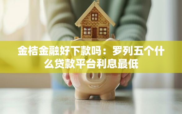 金桔金融好下款吗：罗列五个什么贷款平台利息最低