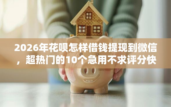 2026年花呗怎样借钱提现到微信，超热门的10个急用不求评分快借无忧的口子推荐