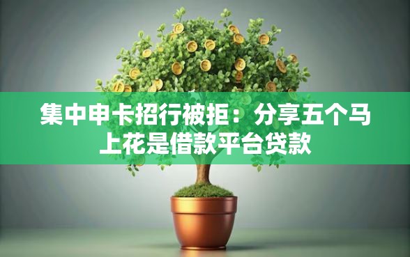集中申卡招行被拒：分享五个马上花是借款平台贷款