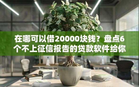 在哪可以借20000块钱？盘点6个不上征信报告的贷款软件给你参考
