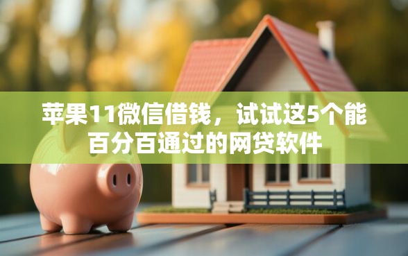 苹果11微信借钱，试试这5个能百分百通过的网贷软件