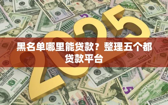 黑名单哪里能贷款？整理五个都贷款平台