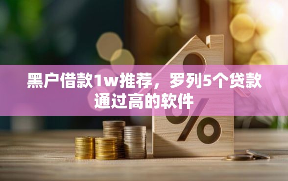 黑户借款1w推荐，罗列5个贷款通过高的软件