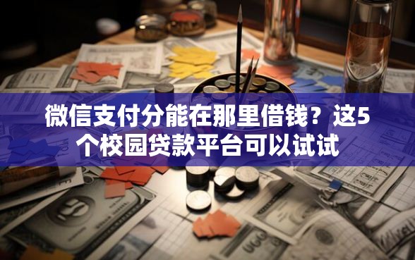 微信支付分能在那里借钱？这5个校园贷款平台可以试试
