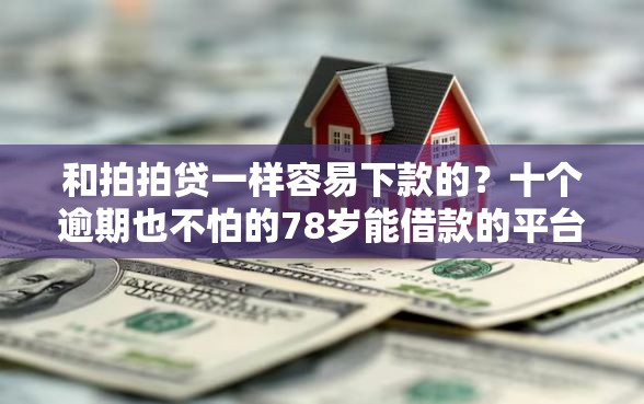 和拍拍贷一样容易下款的？十个逾期也不怕的78岁能借款的平台