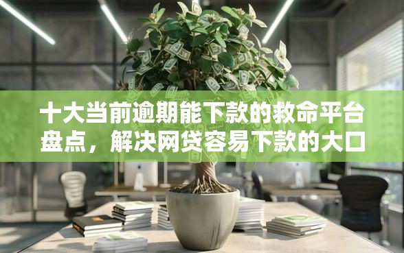 十大当前逾期能下款的救命平台盘点，解决网贷容易下款的大口子的问题