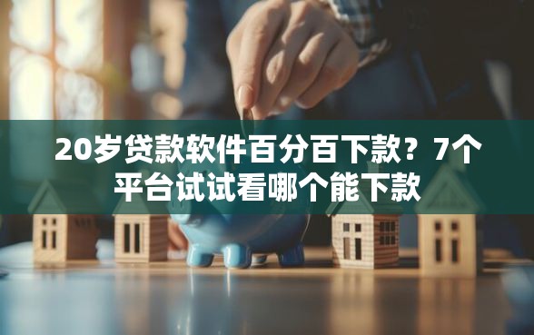 20岁贷款软件百分百下款？7个平台试试看哪个能下款
