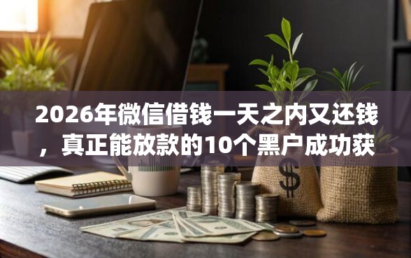 2026年微信借钱一天之内又还钱，真正能放款的10个黑户成功获取大额贷款的app推荐